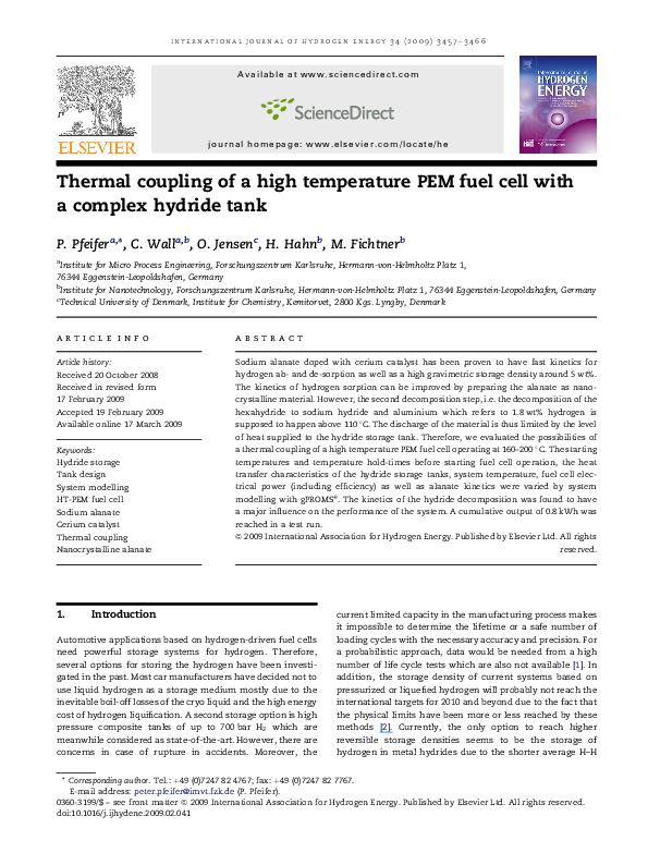 (PDF) Thermal coupling of a high temperature PEM fuel cell with a ...