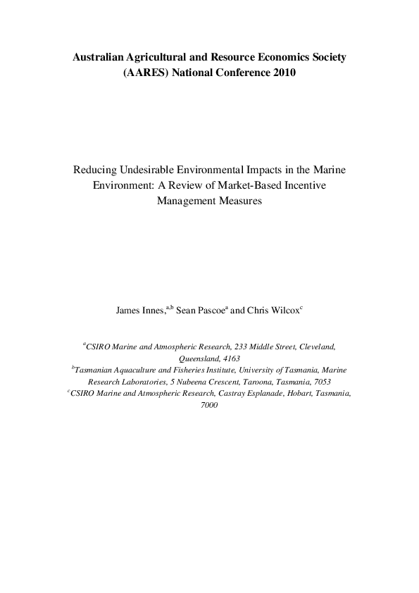 Economic incentives to reduce pollution picture