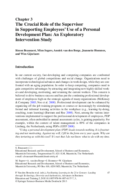 (PDF) The Crucial Role of the Supervisor in Supporting Employees’ Use ...