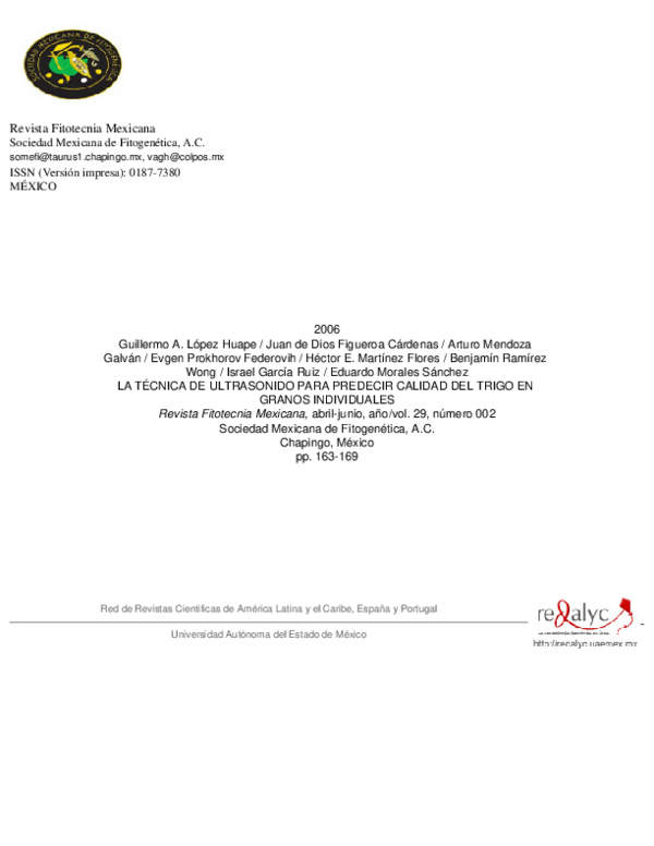 (PDF) La técnica de ultrasonido para predecir calidad del