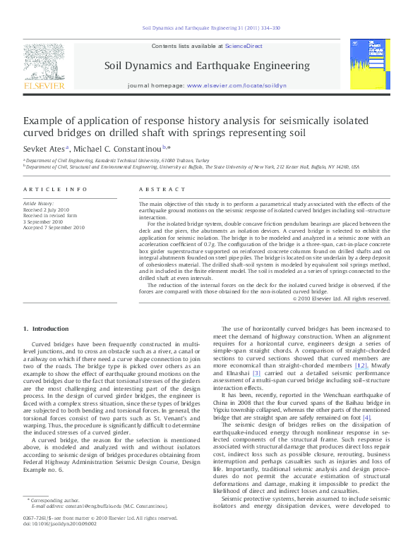 (PDF) Example of application of response history analysis for ...