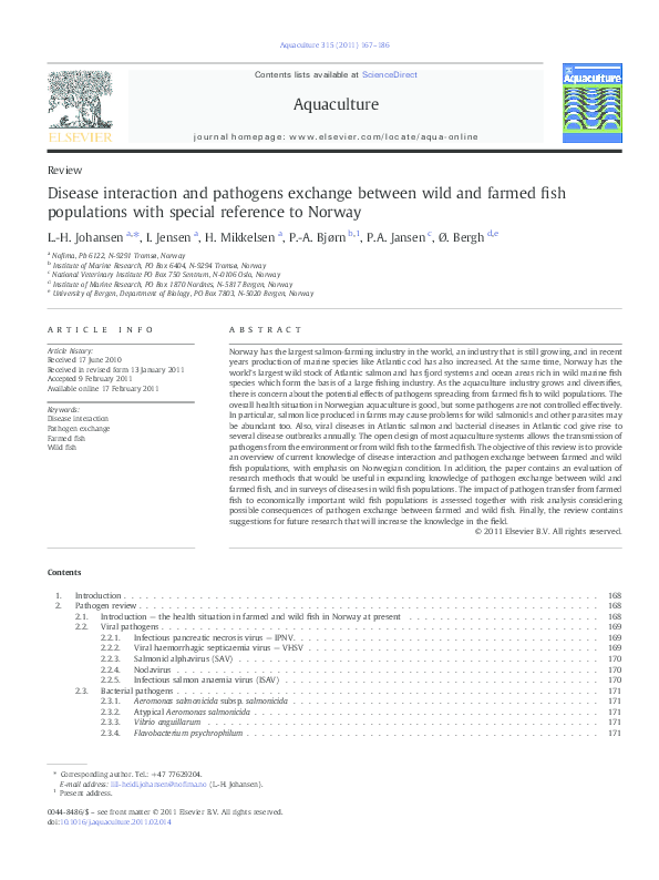(PDF) Disease interaction and pathogens exchange between wild and ...