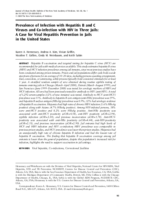 (PDF) Prevalence of Infection with Hepatitis B and C Viruses and Co ...