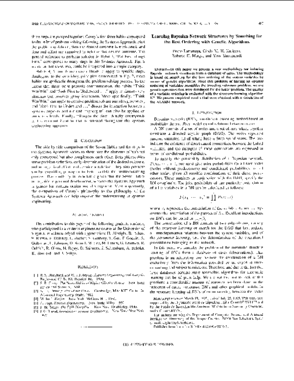 (PDF) Learning Bayesian network structures by searching for the best ...