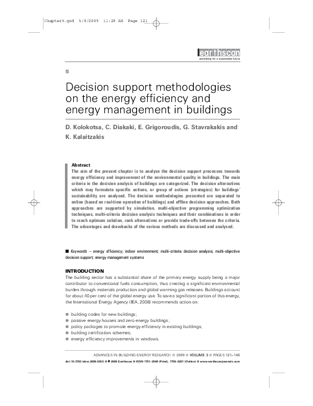 (PDF) Decision support methodologies on the energy efficiency and ...