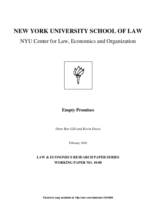 (PDF) Empty Promises