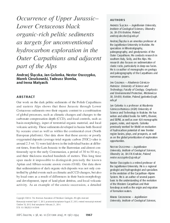 (PDF) Occurrence of Upper Jurassic– Lower Cretaceous black organic-rich ...