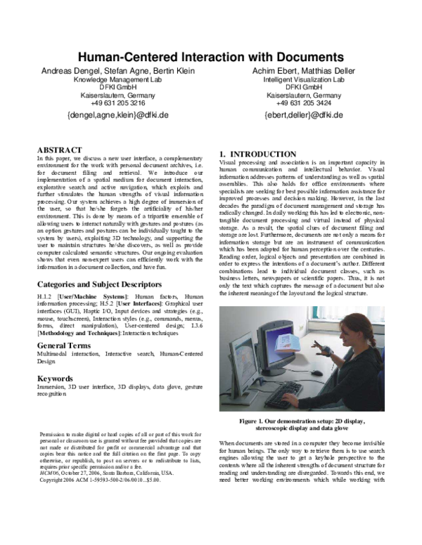 (PDF) Human-centered interaction with documents