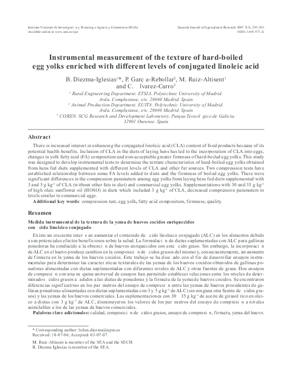 (PDF) Instrumental measurement of the texture of hardboiled egg yolks