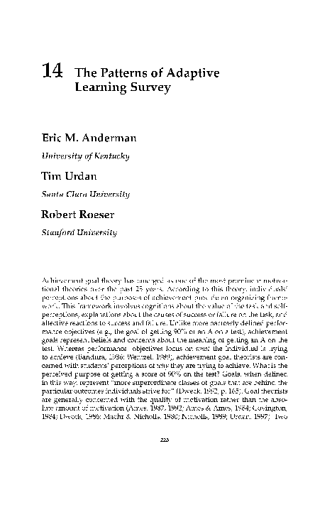(PDF) The Patterns of Adaptive Learning Survey