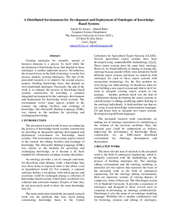 (PDF) A Distributed Environment for Development and Deployment of ...