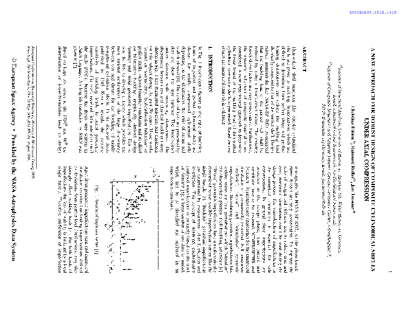 (PDF) A new approach for robust design of composite cylindrical shells ...