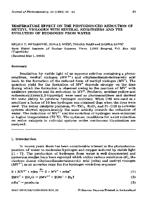 (PDF) Temperature effect on the photoinduced reduction of methyl ...