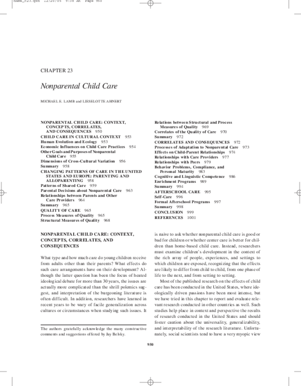 Nonparental childcare essay picture