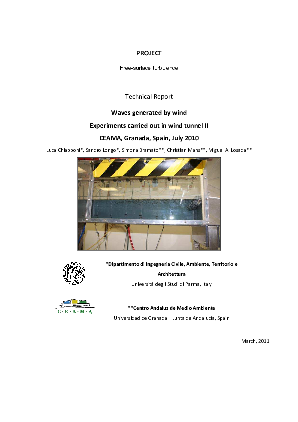 (PDF) Waves generated by wind, Experiments carried out in wind tunnel II