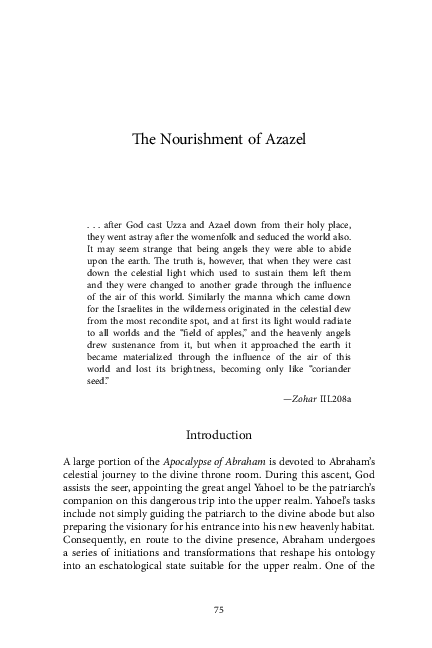 (PDF) The Nourishment of Azazel