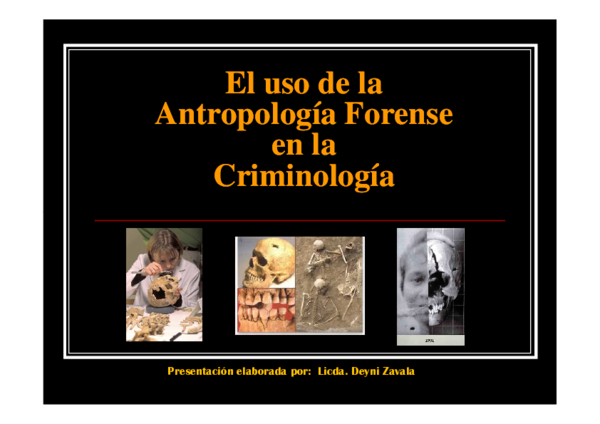 (PDF) El uso de la El uso de la Antropología Forense Antropología