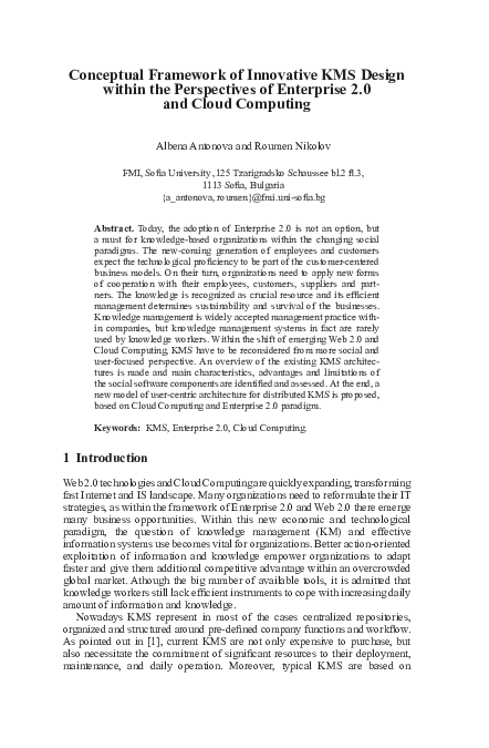 (PDF) Conceptual Framework of Innovative KMS Design within the ...