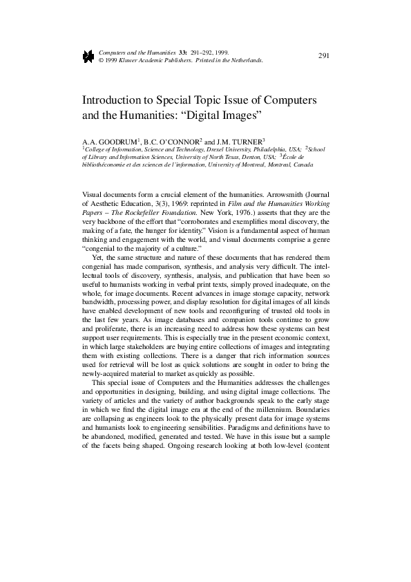 (PDF) Introduction to Special Topic Issue of Computers and the ...