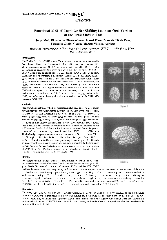 Cognitive Set Shifting – Cognitive and behavioural flexibility: neural ...