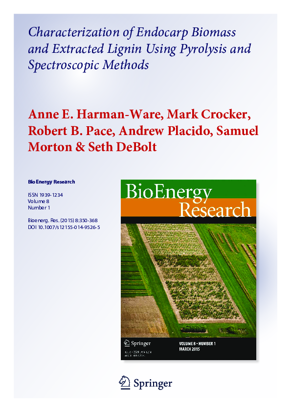 (PDF) Characterization of Endocarp Biomass and Extracted Lignin Using ...