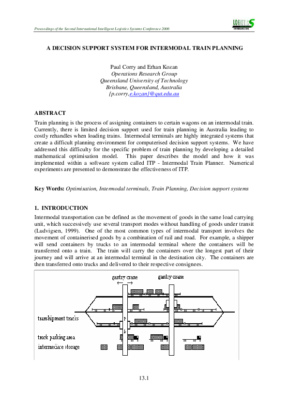 (PDF) A decision support system for intermodal train planning