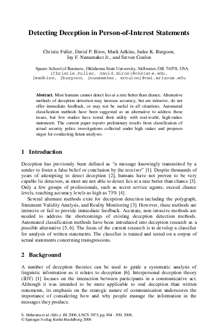 Detecting deception essay picture