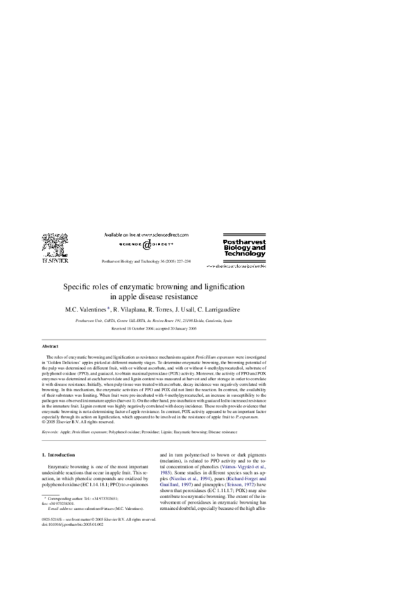 Enzymatic browning examples picture