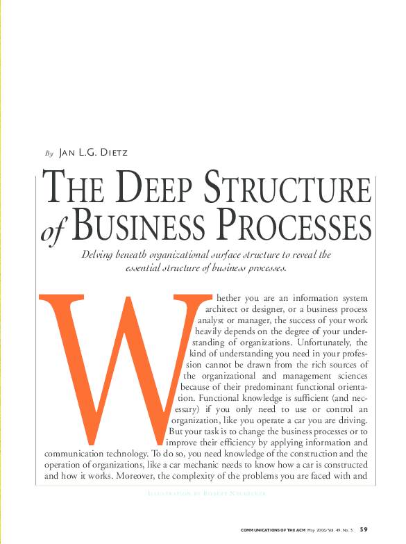 (PDF) The deep structure of business processes