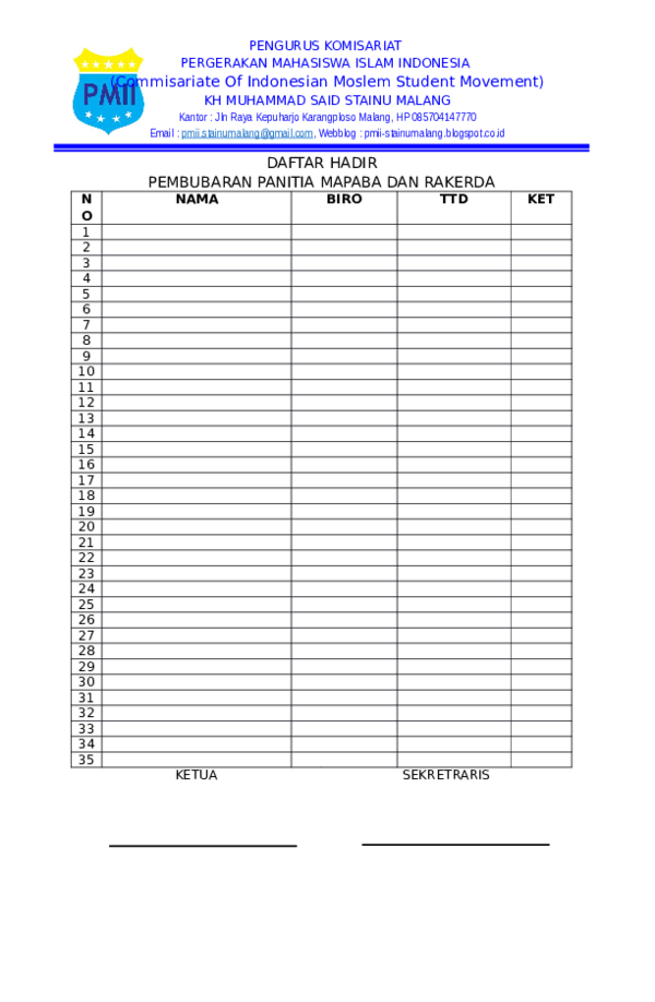 Font Kop Surat Pmii Contoh Kop Surat