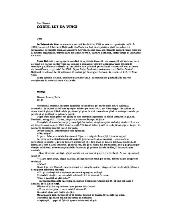 (PDF) CODUL LUI DA VINCI
