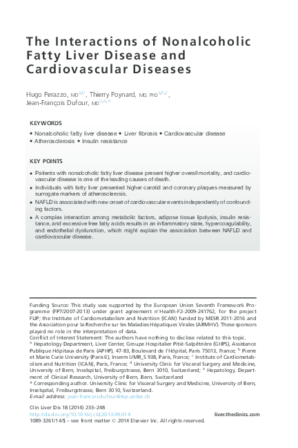 (PDF) The interactions of nonalcoholic fatty liver disease and ...
