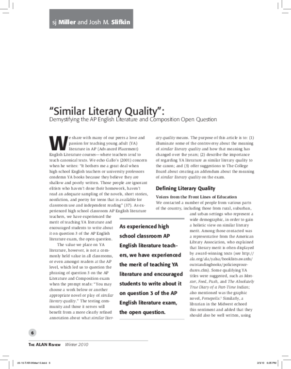 Ap english literature exam pdf image