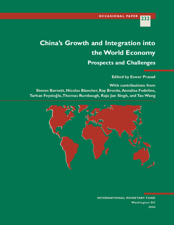 (PDF) China's Growth and Integration into the World Economy