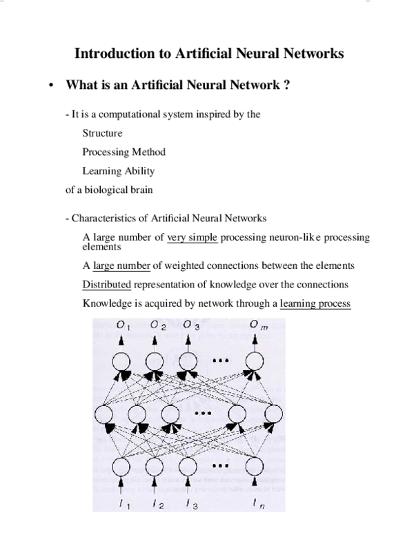 (PDF) Introduction to Artificial Neural Networks