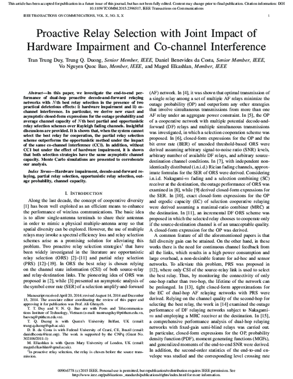 (PDF) Proactive Relay Selection with Joint Impact of Hardware ...