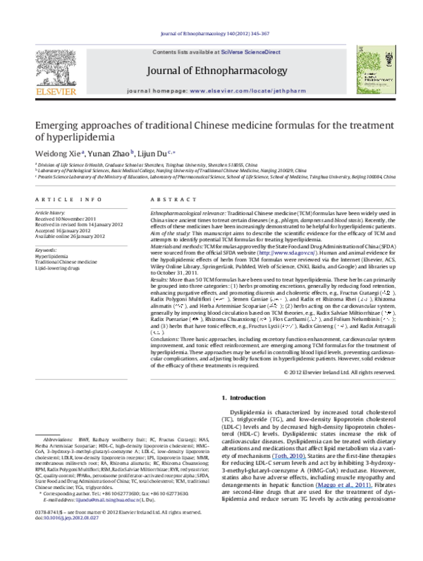 (PDF) Emerging approaches of traditional Chinese medicine formulas for ...