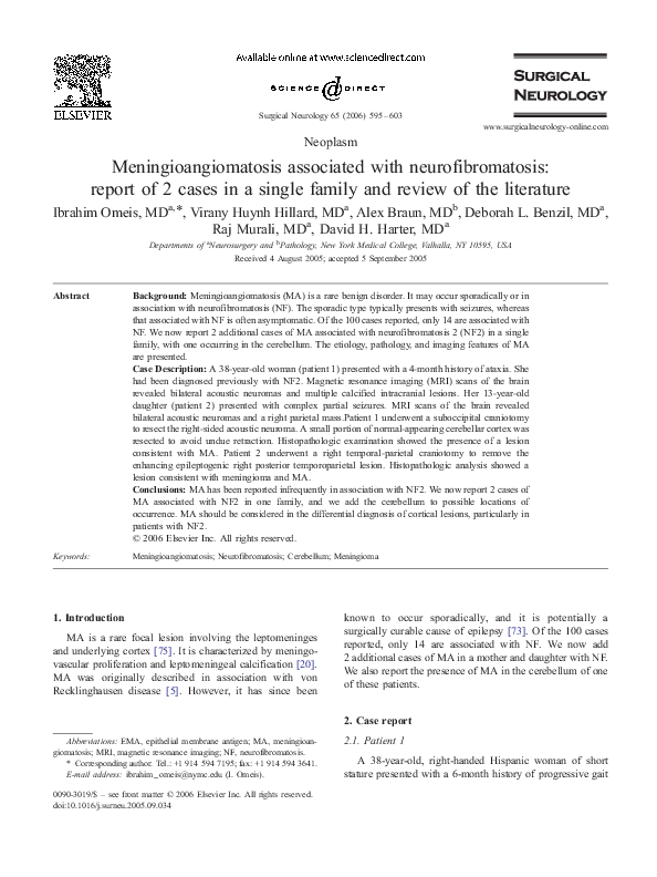 Neurofibromatosis type 1 case study image
