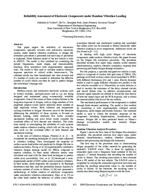 (PDF) Reliability assessment of electronic components exposed to long ...