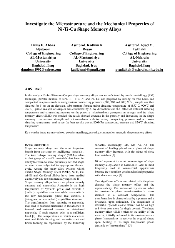 (PDF) Investigate the Microstructure and the Mechanical Properties of ...
