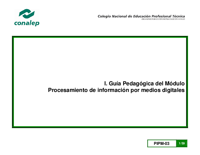 (PDF) PIPM-03 I. Guía Pedagógica del Módulo Procesamiento de