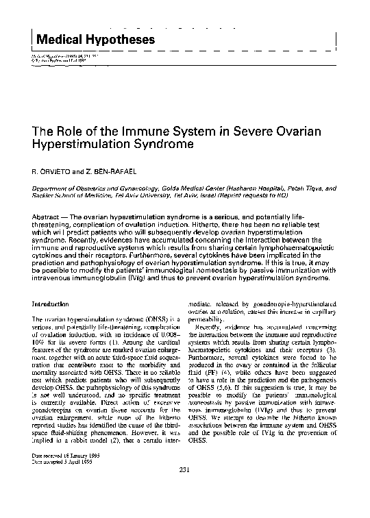 (PDF) The role of the immune system in severe ovarian hyperstimulation ...