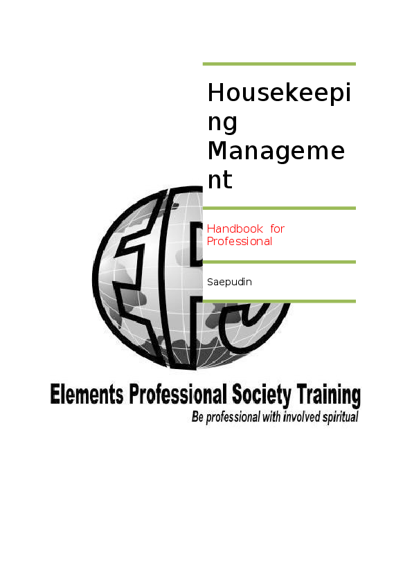 (DOC) Housekeeping department handbook