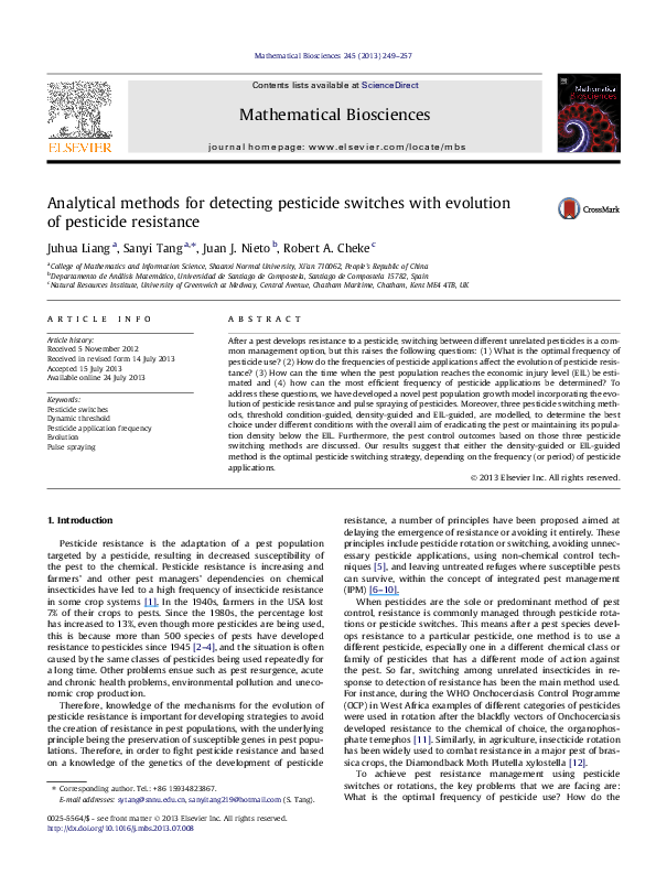 Pesticide resistance essay image