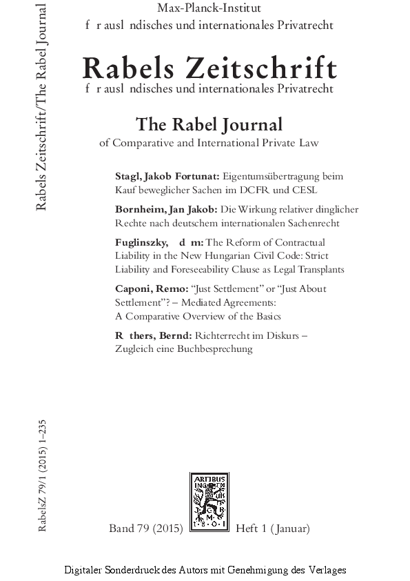 (PDF) Eigentumsübertragung beim Kauf beweglicher Sachen im DCFR und