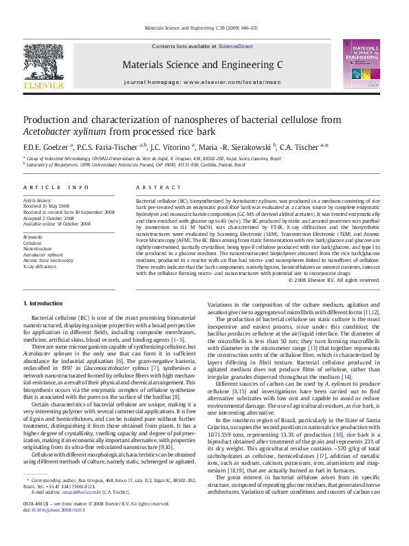 (PDF) Production and characterization of nanospheres of bacterial ...