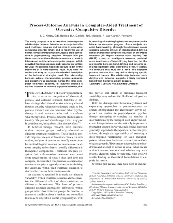 (PDF) HCIs in Computer-Aided OCD Treatment Outcomes