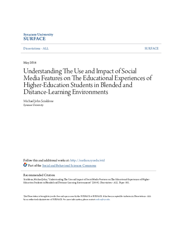 (PDF) Understanding The Use and Impact of Social Media Features on The ...