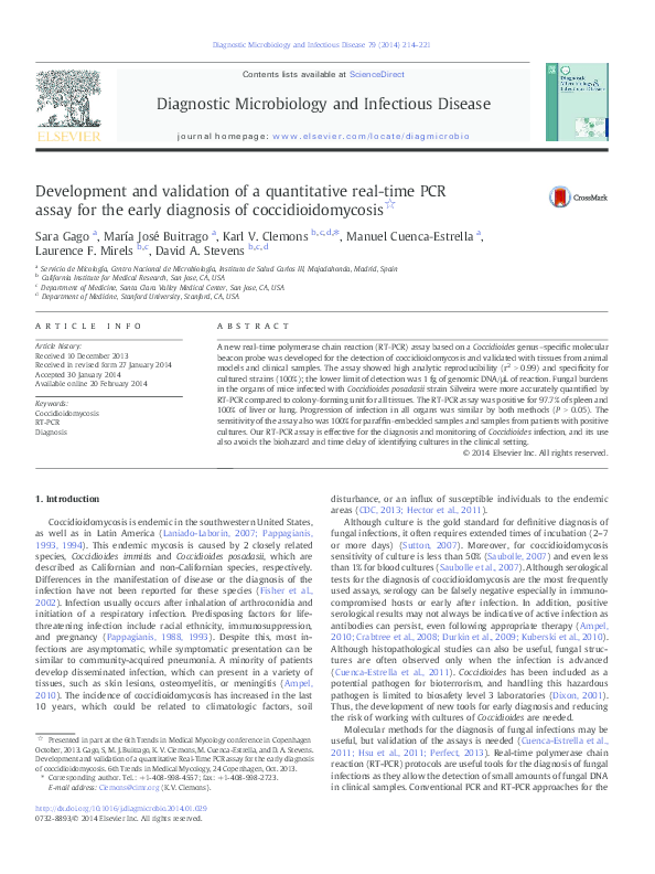 (PDF) Development and validation of a quantitative real-time PCR assay ...