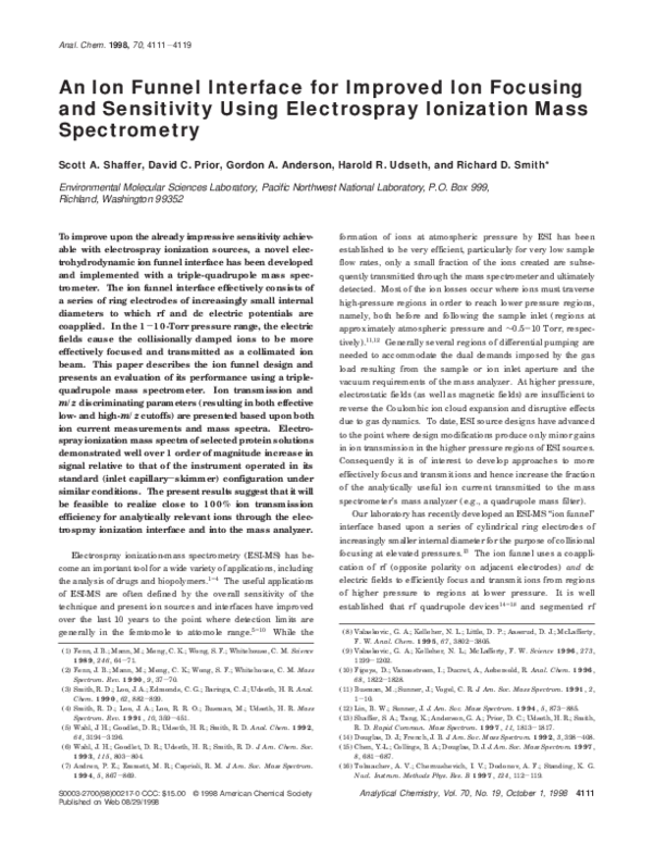 (PDF) An Ion Funnel Interface for Improved Ion Focusing and Sensitivity ...